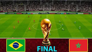 Morocco VS Brazil FINAL | FIFA World Cup Qatar 2022 All Goals PES Gameplay