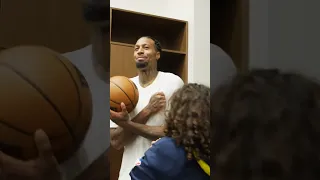 James Johnson's Son, Naymin, Delivers Him Game Ball After Pacers Win | #shorts