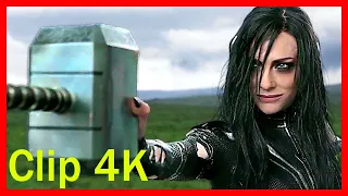 Hela Destruye El Martillo De Thor | Clip Español Castellano | 4K