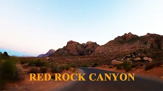 Driving through Red Rock Canyon