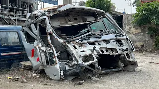 Hino Truck Cabin Major Accident| Let's recycle them with Homemade tools