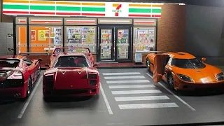 1/18 Scale diorama  ; 1/18 7 Eleven Convenience store  (G Fans-Models ) 1/18 7-11
