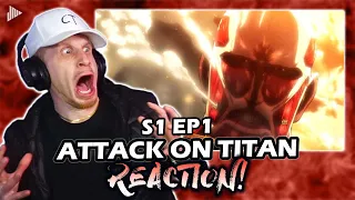 ATTACK ON TITAN S1 EP1 REACTION!  (To You, in 2000 Years: The Fall of Shiganshina, Part 1)