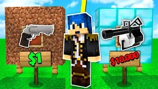 Minecraft ITA - PISTOLA DA 1€ VS MINIGUN DA 10.000€