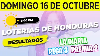 Sorteo 3PM Loto Honduras, La Diaria, Pega 3, Premia 2, Domingo 16 de Octubre del 2022 | Ganador 😱🤑💰💵