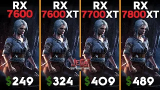 RX 7600 vs RX 7600 XT vs RX 7700 XT vs RX 7800 XT | Tested in 16 games