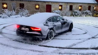 Burnout i Audi S7 - i sne vejr