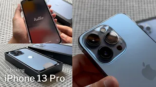 iPhone 13 Pro Sierra Blue Unboxing, Accessories and Set Up