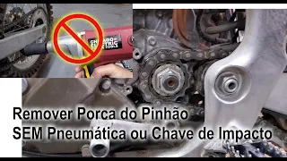 Remover Porca do Pinhao Sem Pneumatica ou Chave de Impacto - KX450F