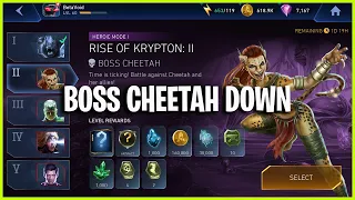 Injustice 2 Mobile | Boss Cheetah Down | Rewards Rise of Krypton | Heroic 1 Tier 1