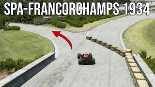 This is what Spa-Francorchamps looked like in 1934