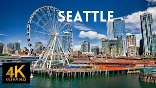 SEATTLE IS A  SEAPORT CITY ON THE WEST COAST OF THE UNITED STATES!! ( BY DRONE 4K ULTRA HD HDR)