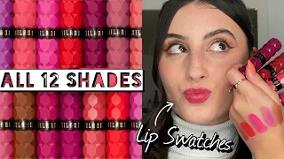 MILANI COLOR FETISH SHINE LIPSTICKS LIP SWATCHES & REVIEW | All 12 Shades