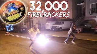 32,000 FIRECRACKERS IN FRONT OF MY FRIENDS HOUSE! *PRANK*