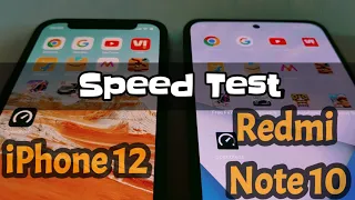 Redmi Note 10 vs iPhone 12 Mini Speed Test