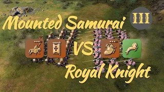 Mounted Samurai vs Royal Knight in Castle