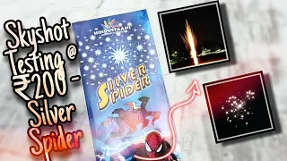 Skyshot Testing @ ₹200 - Silver Spider | Sky Shot Testing | Diwali Crackers | Crackerz Experiment