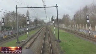 Ride with the train driver from Utrecht to Rotterdam. (With speedometer)