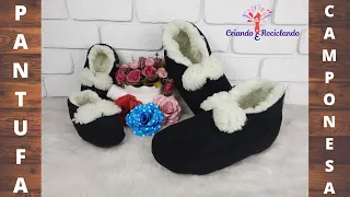 GANHE DINHEIRO FAZENDO ESSAS PANTUFAS CAMPONESAS PARA  ADULTO | PARA INICIANTES