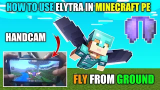 How To Use Elytra In Minecraft Pe🤩 | Fly From Ground With HANDCAM Easy 2022 | Ultra Bittu Gamerz