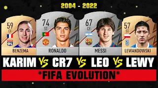 Ronaldo VS Messi VS Benzema VS Lewandowski FIFA EVOLUTION! 😢💔 FIFA 04 - FIFA 22