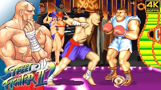 Street Fighter II: Champion Edition - Sagat (Arcade / 1992) 4K 60FPS