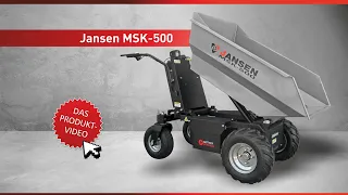 Motorschubkarre JANSEN® MSK-500,1000 Watt Elektromotor, Minidumper