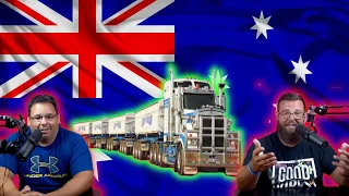 Americans React to Australia Mega Trucks | Mega Truckers : Heavy Haulage Australia | Road Trains