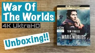 War Of The Worlds 4K UltraHD Blu-Ray Unboxing!! Tom Cruise Dakota Fanning Steven Spielberg