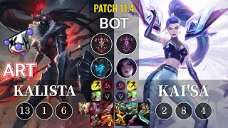 RJ Art Kalista vs Kai'Sa Bot - KR Patch 11.4