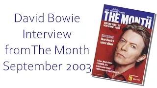 David Bowie The Month Interview 2003