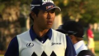 Hideki Matsuyama holes his chip shot at Frys.com Open