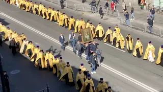 Крестный ход в честь Александра Невского Санкт-Петербург Great procession along Nevsky Prospekt