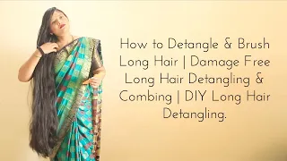 ASMR Hair Brushing & Detangling | How to: Detangle & Brush Long Straight Hair |DIY Tangle Free Hair