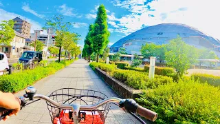 【4k】Japan Cycling Tour 🚴 Empty Streets Relaxing Morning Bike Ride To Nagoya Dome