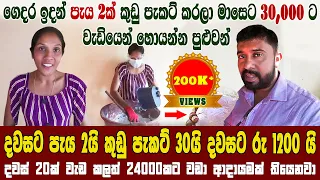 දවසට පැය 2යි කුඩු පැකට් 30යි ආදායම දවසට 1200යි සති 3ට 24,000ක් | detergent powder making process