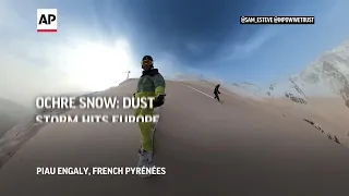 Huge dust storm swirls over Europe, incl Pyrenees