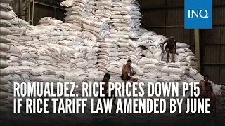 Romualdez: Rice prices down P15 if rice tariff law amended by June