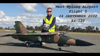 F111 24 September 2022 Flight 5 - Full sweep of wing test
