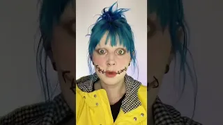 If coraline never left the other world 🪡🧵 | MAKEUP #makeup #coraline #makeuptutorial