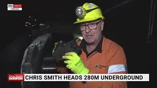 Chris Smith heads 280m underground at Airly Coal Mine