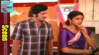 Krishna & Sridevi Emotional Scene || Bhoga Bhagyalu Movie || Gummadi