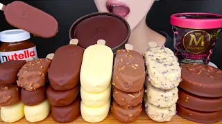 ASMR MAGNUM CHOCOLATE ICE CREAM PARTY MUKBANG 매그넘 초콜릿 아이스크림 먹방 アイスクリーム デザートEs krim 咀嚼音 EATING SOUNDS