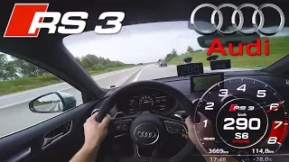 2018 Audi RS3 Sedan | TOP SPEED on German Autobahn ✔