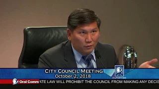 Cupertino City Council Meeting - October 2, 2018