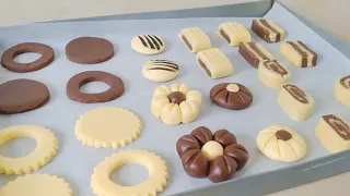 Assorted Cookies Recipe | Make One Dough For All Cookies | Bakery Style Biscuits