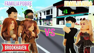 ¡FAMILIA RICA VS FAMILIA POBRE EN BROOKHAVEN! // ROBLOX