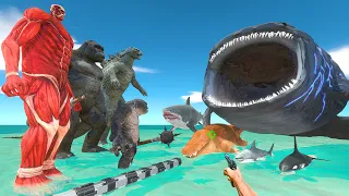 FPS Avatar Rescues Monsters and Fights Sea Monsters - Animal Revolt Battle Simulator