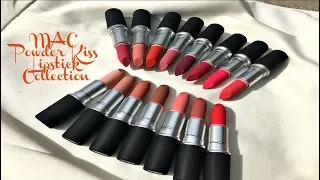 MAC Powder Kiss Lipstick Collection + Swatches! *ALL 16 SHADES!*