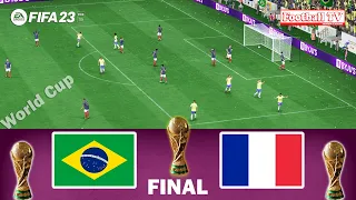 FIFA 23 | Brazil vs France - FIFA World Cup Final | Neymar vs Mbappe - PC Gameplay